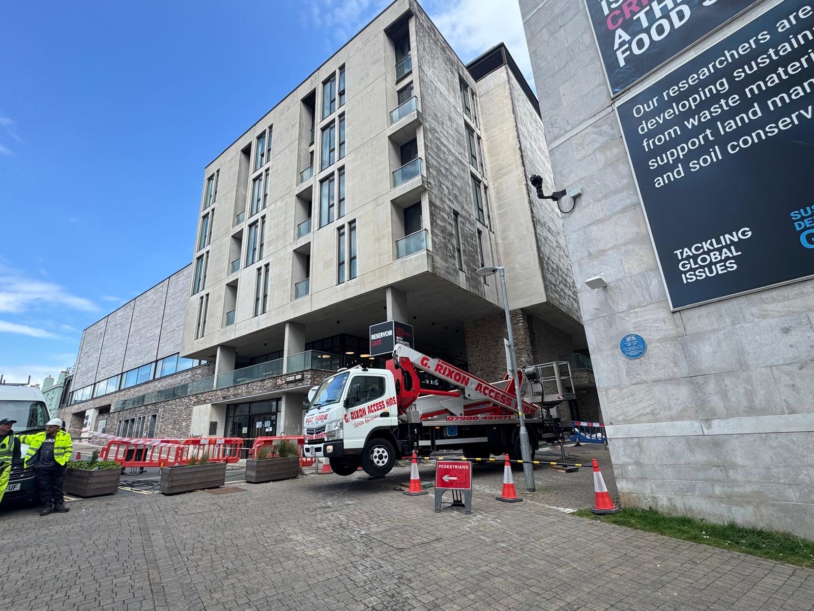 Rixon Access Hire equipment used for high-level exterior cleaning