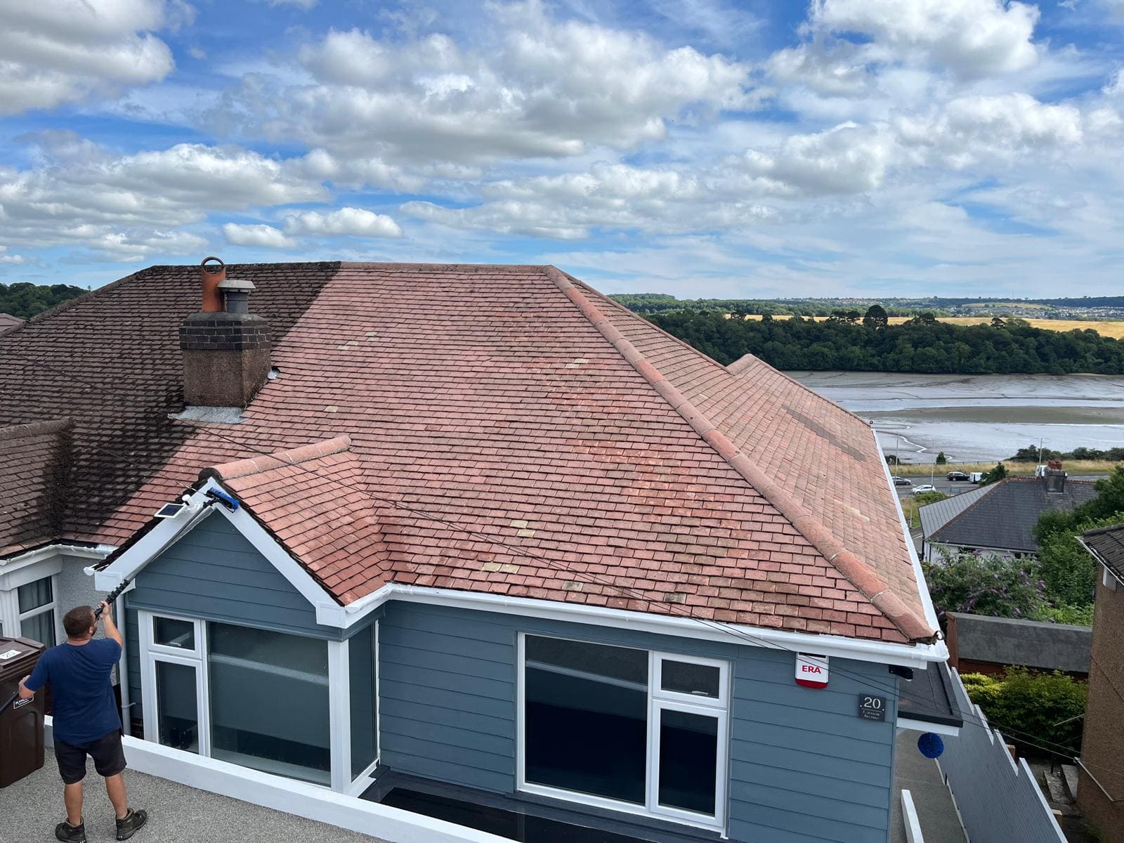 Professional roof cleaning service by Scrub and Shine Southwest in Plymouth, Devon